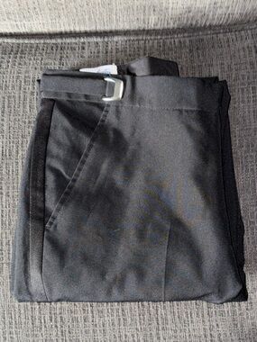 Tailored Black Men's Dress Pants with adjustable waist